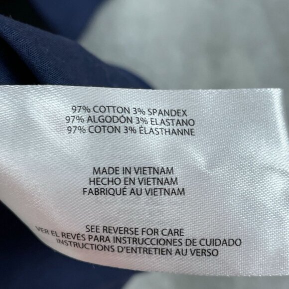 Gap Mens Navy Short Sleeve Poplin Shirt Size M Classic Fit a0706 - Picture 5 of 8